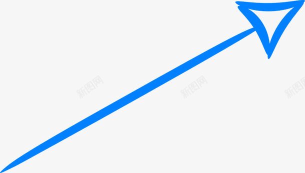 手绘箭头png免抠素材_新图网 https://ixintu.com 指示 权利 箭头 素描 蓝色