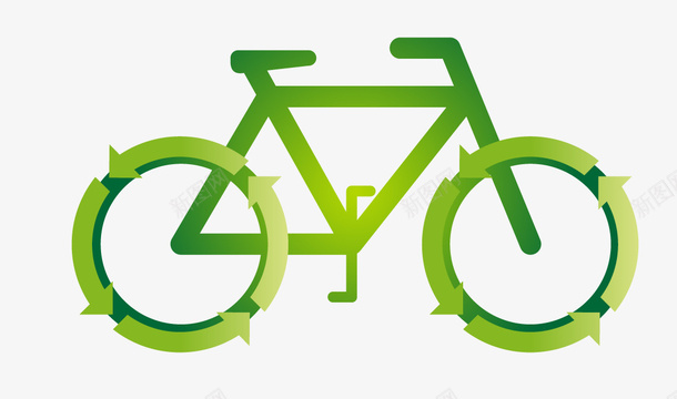 绿色环保自行车矢量图eps免抠素材_新图网 https://ixintu.com 绿色环保 绿色环保自行车 自行车 矢量图