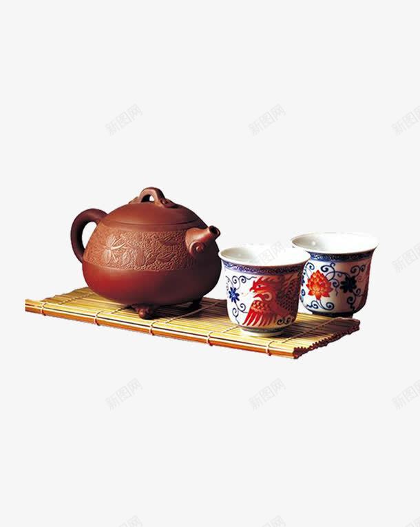 中国茶具png免抠素材_新图网 https://ixintu.com 中茶壶 大茶壶 茶杯 茶杯图片 茶筛 茶身 茶鼓