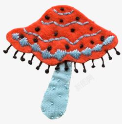 手工蘑菇手工蘑菇纺织装饰元素高清图片