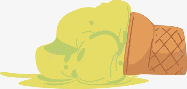 手绘掉地上的冰激凌png免抠素材_新图网 https://ixintu.com 卡通 奶油冰激凌 手绘 甜筒