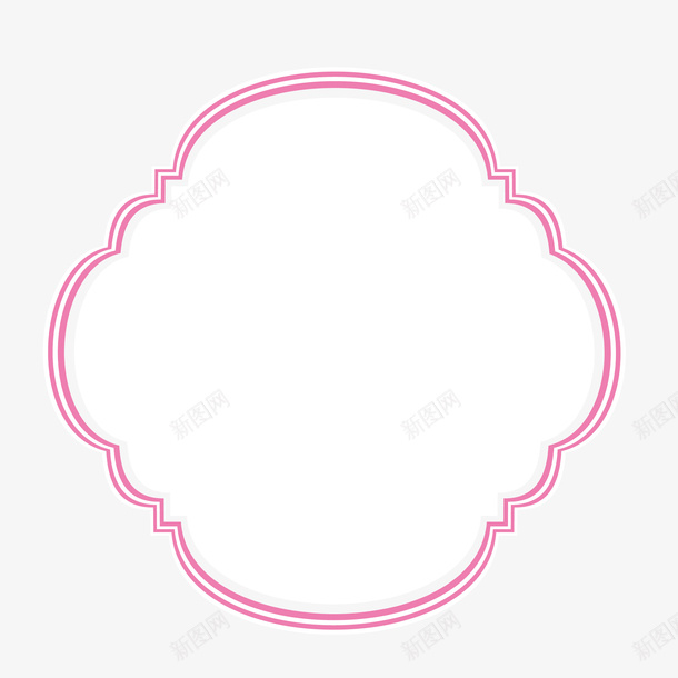 粉色花纹框png免抠素材_新图网 https://ixintu.com 矢量花纹框 粉色 粉色线框 花纹框 装饰图 装饰画