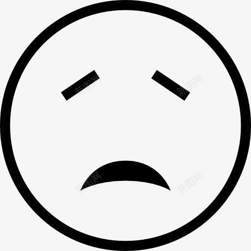 悲伤的表情的脸的轮廓图标png_新图网 https://ixintu.com 中风 山楂概述 悲伤的表情 悲伤的面孔 界面 符号 脸的轮廓