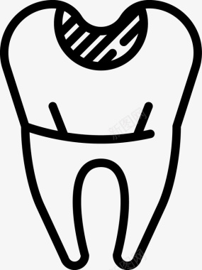 龋齿蛀牙矢量图图标图标