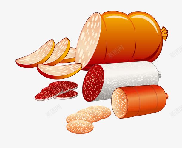 肉肠切片png免抠素材_新图网 https://ixintu.com 关东煮 烫火锅 肉片