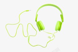 绿色耳机素材