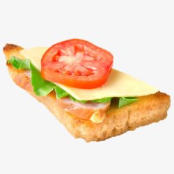 面包片上的奶酪面包片上的早餐高清图片