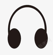 卡通耳机图标png_新图网 https://ixintu.com 卡通 简约 耳机 黑色