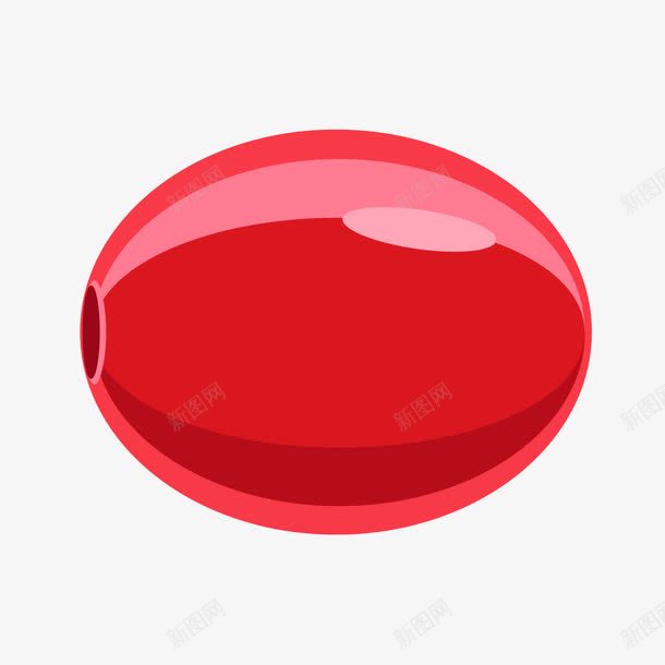 大红色椭圆图案png免抠素材_新图网 https://ixintu.com 图形 图案 大红色 椭圆 珍珠