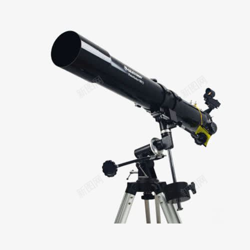 望远镜png免抠素材_新图网 https://ixintu.com 产品实物 单筒 天文 望远镜 黑色
