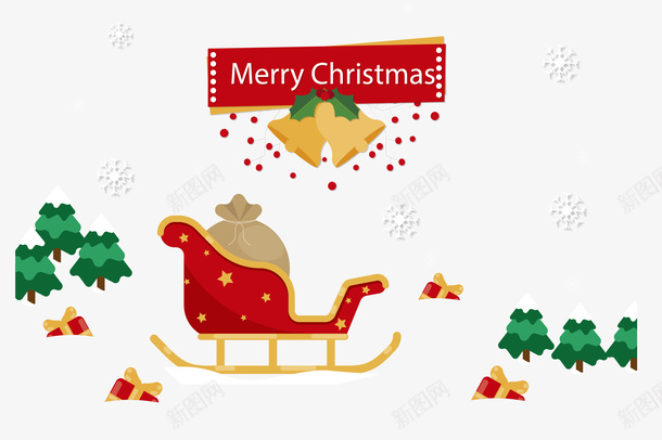 圣诞节送礼物雪橇车矢量图ai免抠素材_新图网 https://ixintu.com 圣诞礼物 圣诞节 圣诞节快乐 矢量png 矢量图 送礼物 雪橇车 麋鹿车