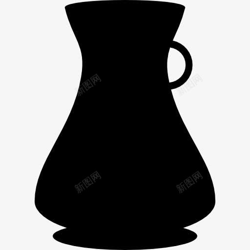 瓶小手柄轮廓图标png_新图网 https://ixintu.com 壶 罐 罐处理 艺术 陶瓶的剪影