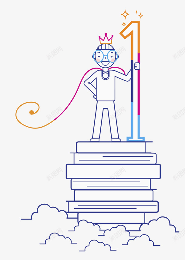 孩子国王png免抠素材_新图网 https://ixintu.com 卡通人物 卡通手绘 孩子国王 水彩画 肖像画 装饰图案