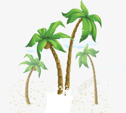 椰子树夏日背景装饰矢量图素材