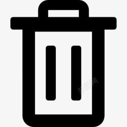 桶容器回收站的轮廓图标高清图片