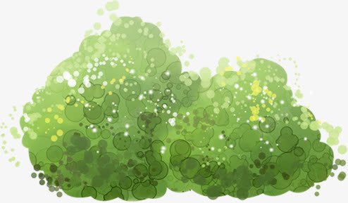 手绘绿色植物创意壁画png免抠素材_新图网 https://ixintu.com 创意 壁画 绿色植物