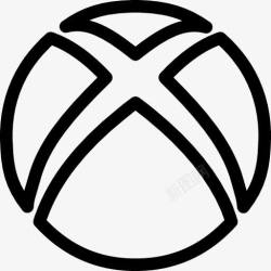 Xbox图标Xbox的社会轮廓标志图标高清图片