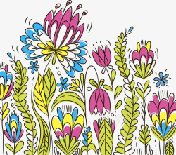 手绘植物花卉背景素材