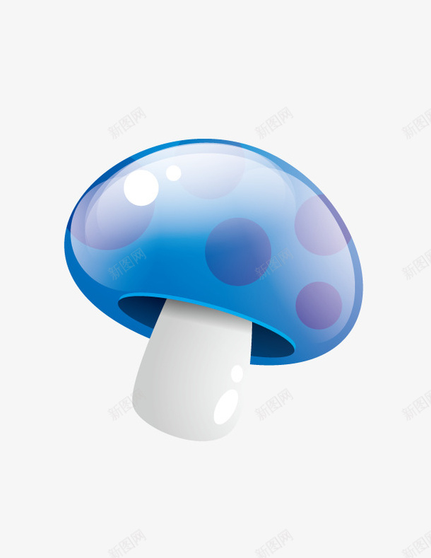蓝色蘑菇矢量图ai免抠素材_新图网 https://ixintu.com 蓝色 蘑菇 透明 矢量图