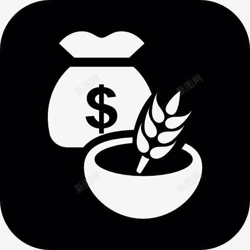 食品价格的概念图标png_新图网 https://ixintu.com 人道主义 价格 包 商务 圆润 平方 概念 钱 钱包 食物