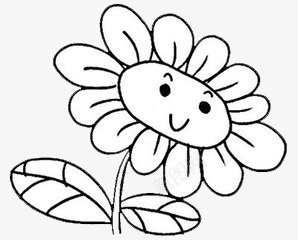 向日葵图标png_新图网 https://ixintu.com 可爱 向日葵 植物 黑白