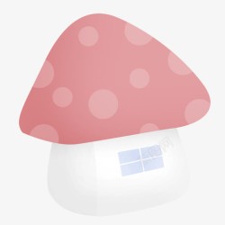 粉色蘑菇屋素材