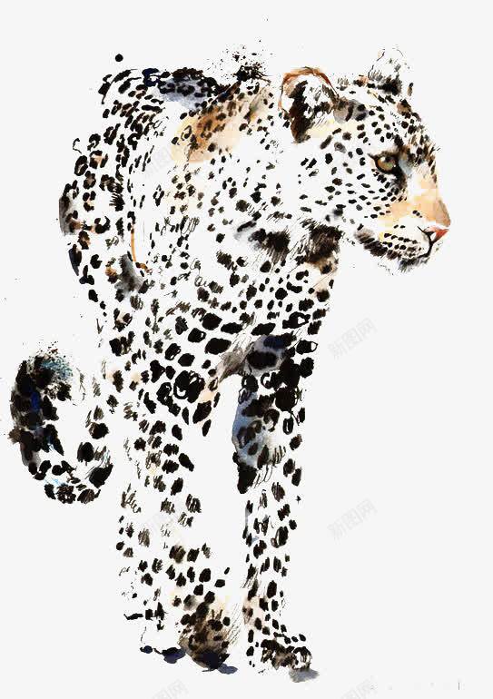 斑点豹png免抠素材_新图网 https://ixintu.com 动物 卡通斑点豹 卡通花豹 手绘斑点豹 豹子 野生动物