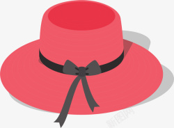 红色遮阳帽夏日海边遮阳帽子矢量图高清图片