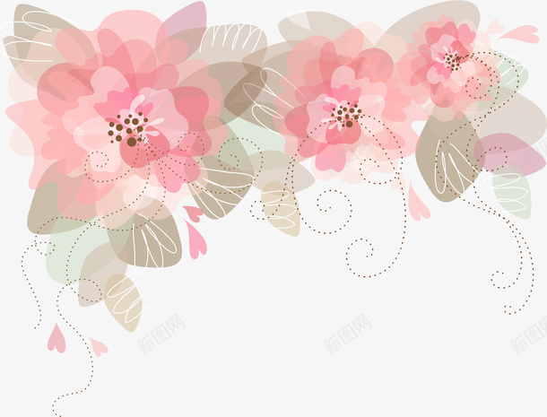 花花朵淘宝粉色矢量图ai免抠素材_新图网 https://ixintu.com 花花朵淘宝素材粉色 矢量图