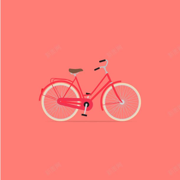 创意扁平风格自行车png免抠素材_新图网 https://ixintu.com 创意 扁平 自行车 设计 风格