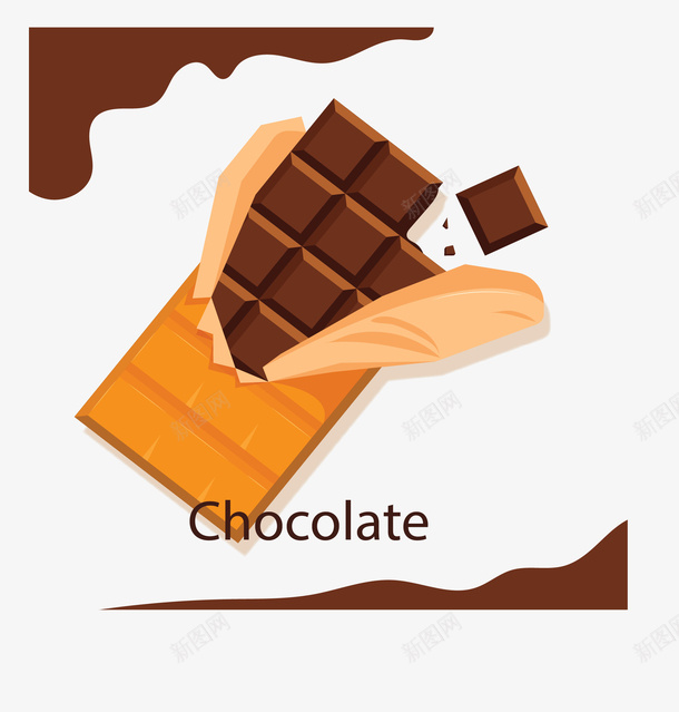巧克力边框美味巧克力矢量图ai免抠素材_新图网 https://ixintu.com 丝滑巧克力 巧克力 巧克力广告 巧克力边框 矢量png 美味巧克力 矢量图