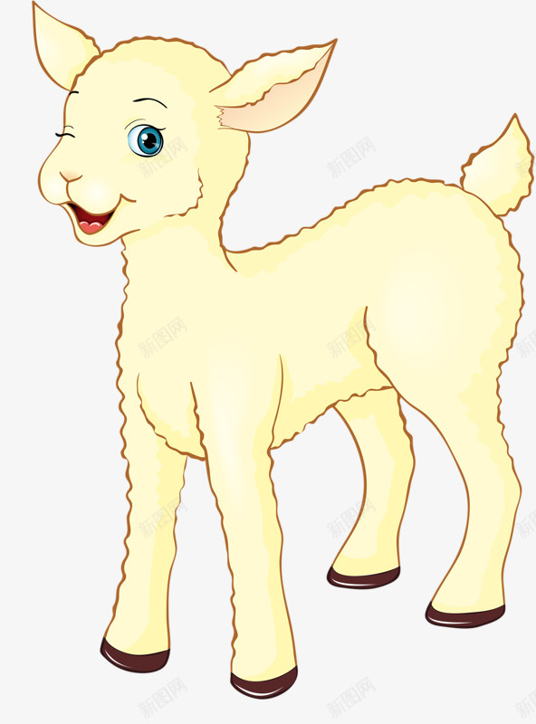 可爱的小羊羔png免抠素材_新图网 https://ixintu.com 动物 卡通 可爱 小羊羔