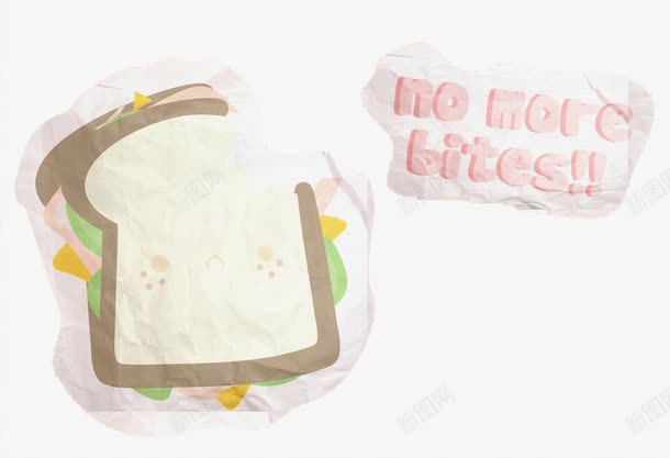 印在海报上的卡通三明治png免抠素材_新图网 https://ixintu.com 三明治 卡通 海报 面包片