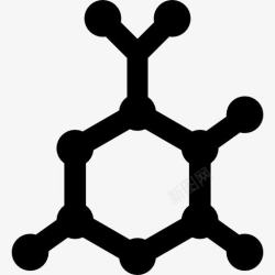 原子键分子结构图标高清图片