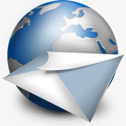 蓝色地球邮件图标图标