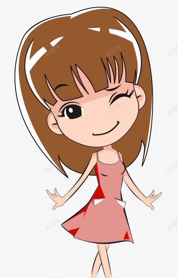 卡通人物png免抠素材_新图网 https://ixintu.com 卡通人物 可爱的女孩 女孩 穿着裙子的女孩