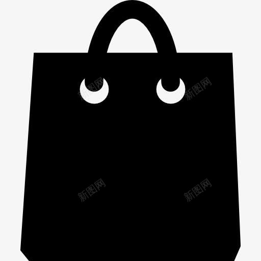 黑色的购物袋工具图标png_新图网 https://ixintu.com 商业 商务 工具袋 购物袋 黑色