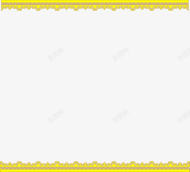 黄色边框古典花纹png免抠素材_新图网 https://ixintu.com 古典 花纹 边框 黄色