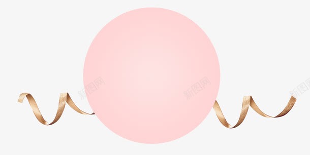 丝带圆形框png免抠素材_新图网 https://ixintu.com 丝带 圆形框 粉色 粉色线框
