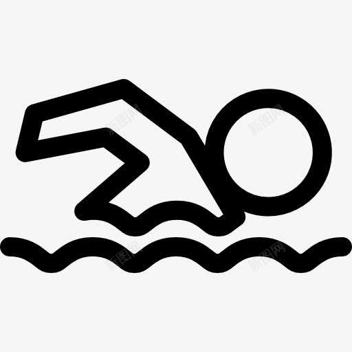 游泳图标png_新图网 https://ixintu.com 剪影剪影 海上运动 游泳 游泳池波