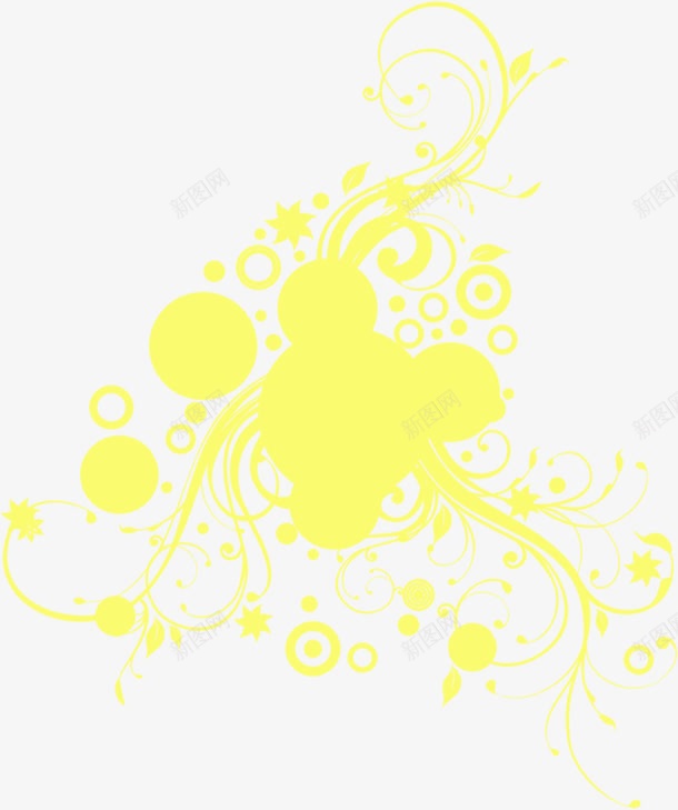 黄色卡通丝带线条png免抠素材_新图网 https://ixintu.com 丝带 卡通 线条 黄色