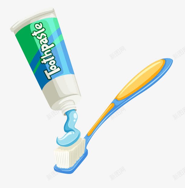 卡通牙膏牙刷png免抠素材_新图网 https://ixintu.com 卡通牙膏牙刷 牙刷 牙膏 牙膏牙刷素材 矢量牙膏牙刷
