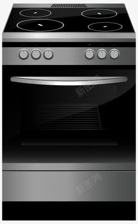 黑色烤箱png免抠素材_新图网 https://ixintu.com ove oven 产品实物 电器 电箱 箱子