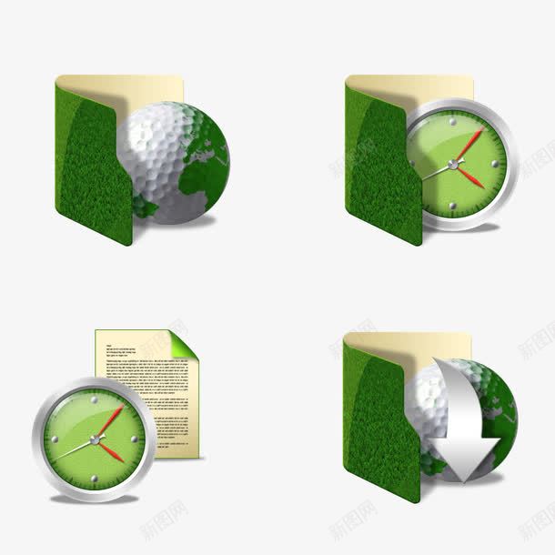 高尔夫球文件夹图标psd_新图网 https://ixintu.com 文件夹图标 钟 高尔夫球