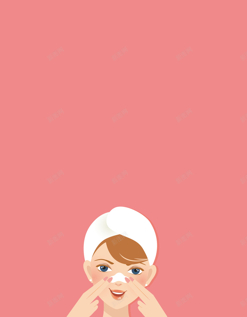 可爱卡通少女护肤海报背景矢量图ai设计背景_新图网 https://ixintu.com 卡通 发带 可爱 小清新 少女 少女心 开心 护肤 插画 时尚 海报 矢量 粉色 素材 美容 背景 矢量图
