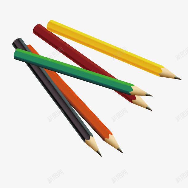 彩色儿童铅笔画笔png免抠素材_新图网 https://ixintu.com 儿童 彩色 画笔 铅笔