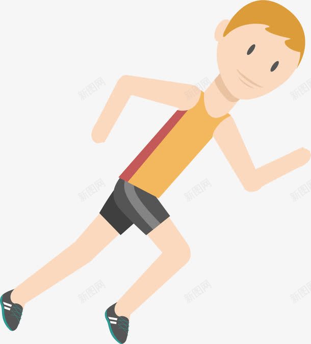 卡通运动员png免抠素材_新图网 https://ixintu.com 田径运动 田径运动员 男生 跑步 运动