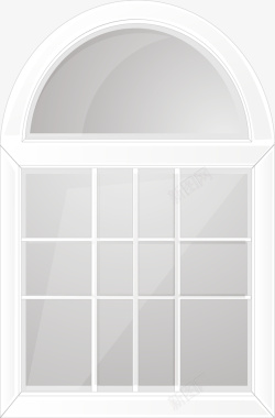 白色铝合金窗户图素材