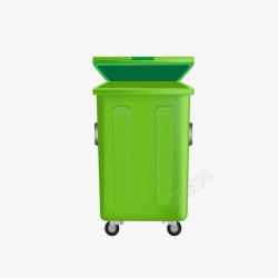塑料垃圾桶绿色垃圾桶高清图片