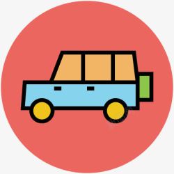 手绘交通工具车辆图标图标